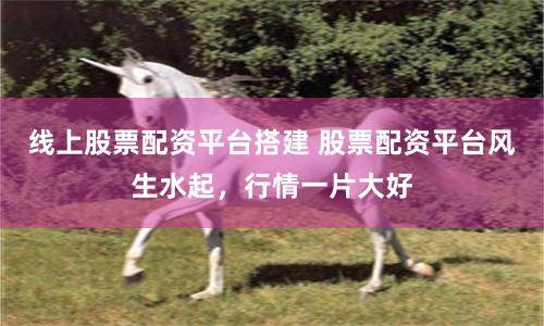 线上股票配资平台搭建 股票配资平台风生水起，行情一片大好