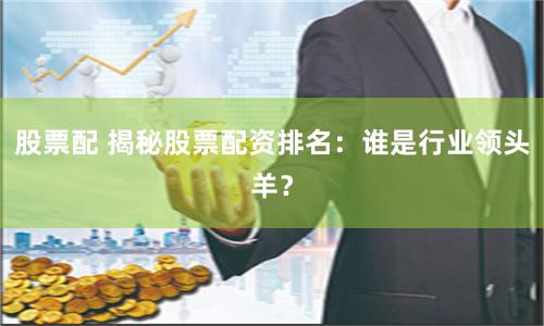 股票配 揭秘股票配资排名：谁是行业领头羊？
