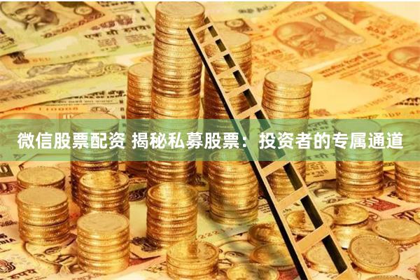 微信股票配资 揭秘私募股票：投资者的专属通道